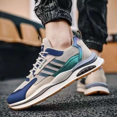 Men's Fashionable Anti-Slip Running Shoes - Breathable Mesh Upper