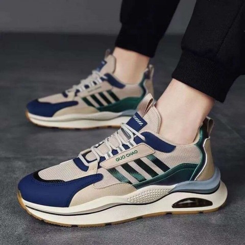 Men's Fashionable Anti-Slip Running Shoes - Breathable Mesh Upper