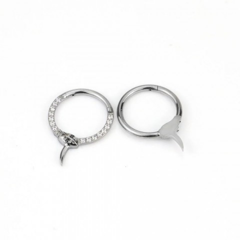LOVERS' 36mm Snake Head Zirconia Nose Stud Jewelry