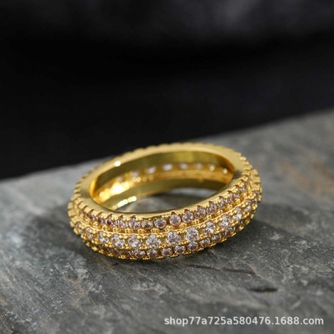 Jinzhi Platinum Black Diamond Band Rings for Women