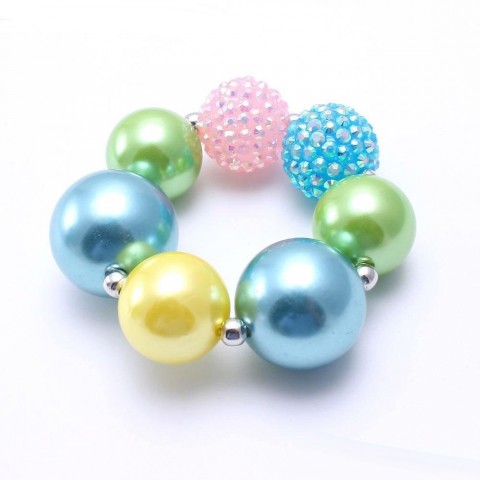 Spring Chunky Beaded Jewelry Set for Girls - Pretty Bubblegum Color