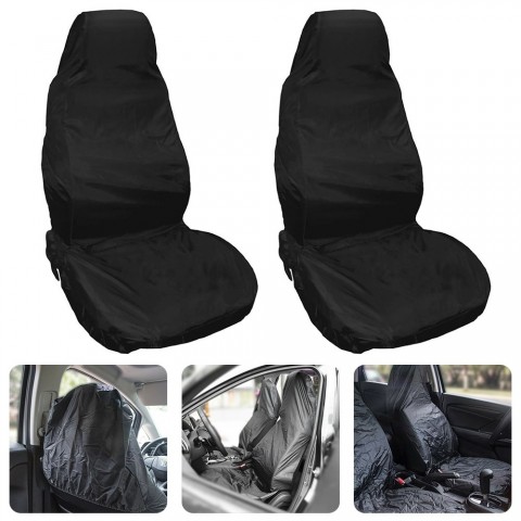 Universal Black Waterproof Car Seat Cover for Front Seats