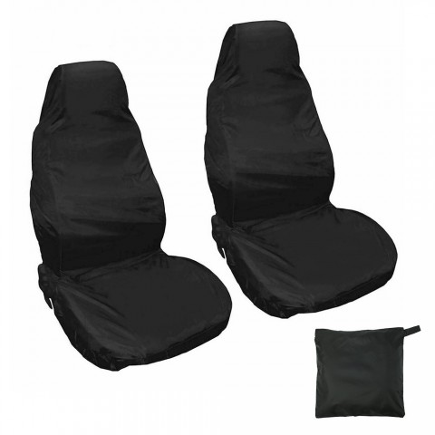Universal Black Waterproof Car Seat Cover for Front Seats