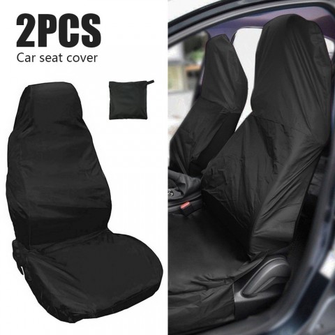 Universal Black Waterproof Car Seat Cover for Front Seats