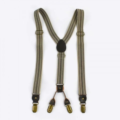 Retro Unisex Suspenders 25cm Wide Strong Clips Male Casual Jockstrap