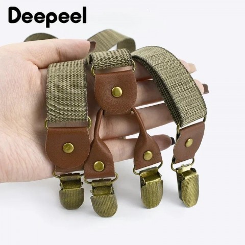 Retro Unisex Suspenders 25cm Wide Strong Clips Male Casual Jockstrap