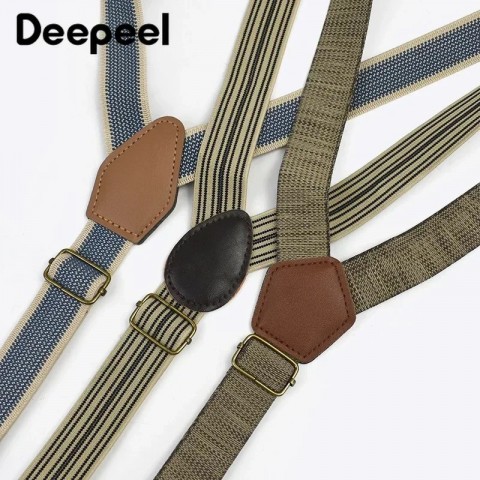 Retro Unisex Suspenders 25cm Wide Strong Clips Male Casual Jockstrap
