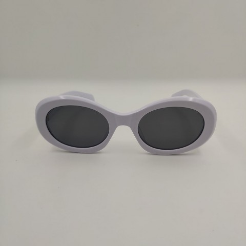 Acetate Vintage Designer Sunglasses for Women - Black Oval Frame