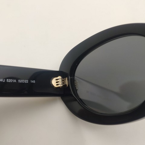 Acetate Vintage Designer Sunglasses for Women - Black Oval Frame