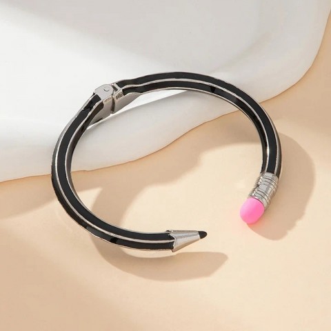 Fashionable Light Luxury Korean Bangles for Women Men - Colorful Pencil Shaped Hand Jewelry