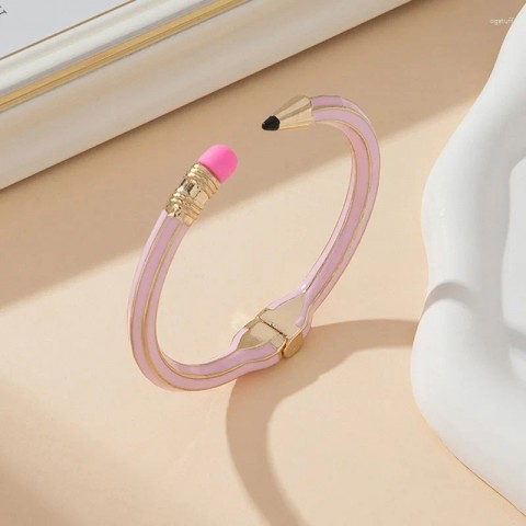 Fashionable Light Luxury Korean Bangles for Women Men - Colorful Pencil Shaped Hand Jewelry