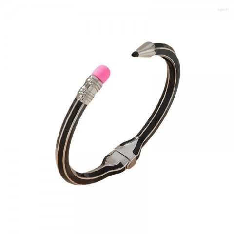 Fashionable Light Luxury Korean Bangles for Women Men - Colorful Pencil Shaped Hand Jewelry