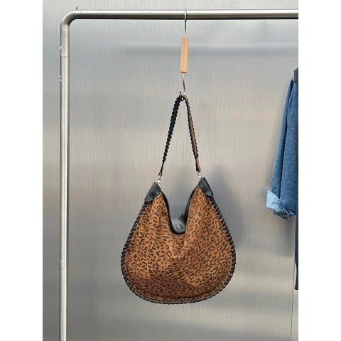 Luxury Vintage French Suede Shoulder Bag For Women