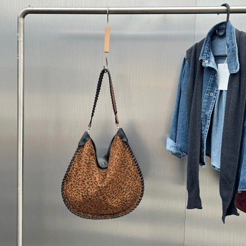 Luxury Vintage French Suede Shoulder Bag For Women