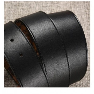 LVT Designer Luxury Belts for Unisex - Smooth Golden Buckle, 100-125CM