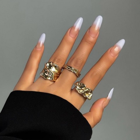 Elegant Wrinkled Metal Cluster Ring Set for Women 2025 Trendy Vintage Cocktail Jewelry Gift