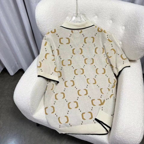 Classic Women's Knits & Tees Lapel Neck T-Shirt in Cotton