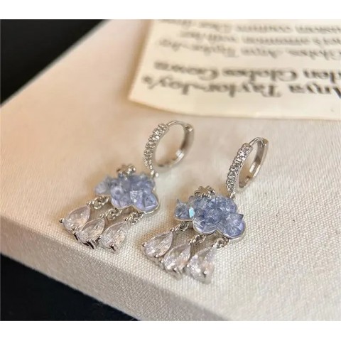Cloud Drop Crystal Zircon Dangle Earrings for Women - Bohemian Vintage Party Jewelry