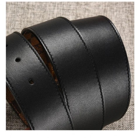LVT Designer Luxury Belts for Unisex - Smooth Golden Buckle, 100-125CM