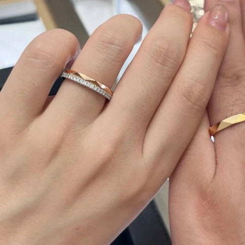 Pure Sterling Silver Rose Gold Lozenge Engagement Ring for Women