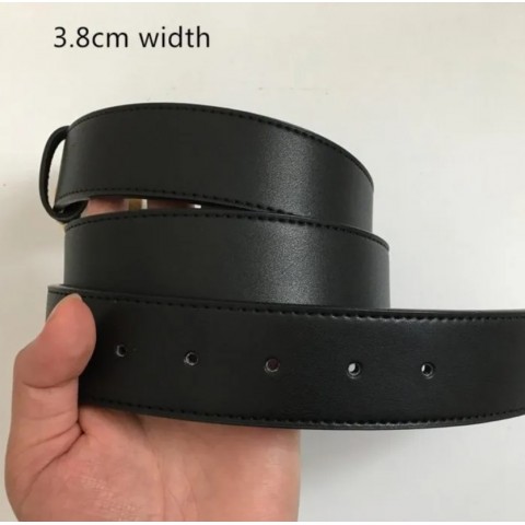LVT Designer Luxury Belts for Unisex - Smooth Golden Buckle, 100-125CM