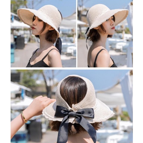Lafite Summer Straw Hat - Wide Brim Sun Protection Hat for Ladies