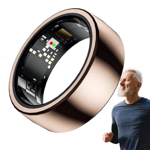 Smart Waterproof Health Monitor Ring for Men Women with Heart Rate & Blood Oxygen Tracker