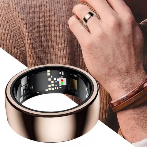 Smart Waterproof Health Monitor Ring for Men Women with Heart Rate & Blood Oxygen Tracker