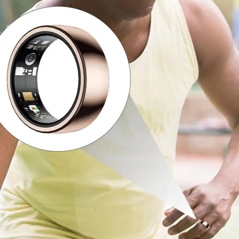 Smart Waterproof Health Monitor Ring for Men Women with Heart Rate & Blood Oxygen Tracker