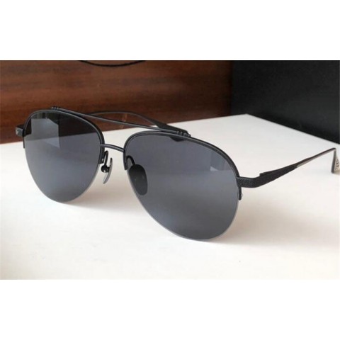 Vintage Pilot Titanium Half-Frame Sunglasses UV400 Protection for Men