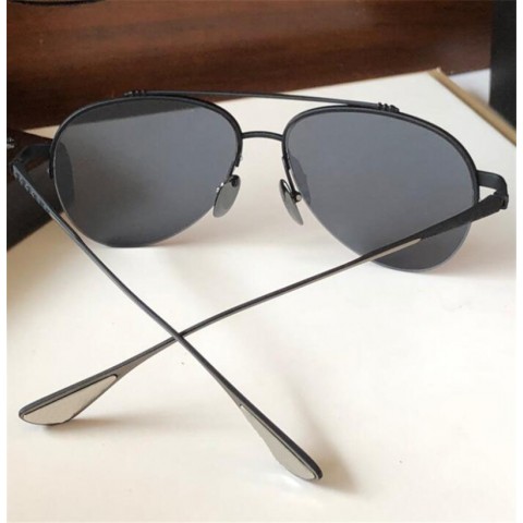 Vintage Pilot Titanium Half-Frame Sunglasses UV400 Protection for Men