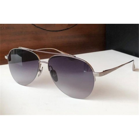 Vintage Pilot Titanium Half-Frame Sunglasses UV400 Protection for Men