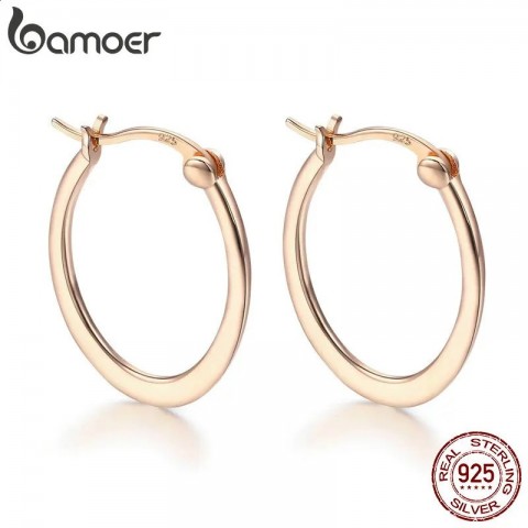 Sterling Silver Bohemian Hoop Earrings for Women, Customizable SCE478