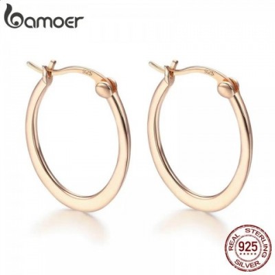Sterling Silver Bohemian Hoop Earrings for Women, Customizable SCE478