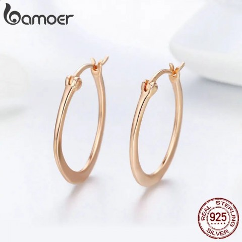 Sterling Silver Bohemian Hoop Earrings for Women, Customizable SCE478