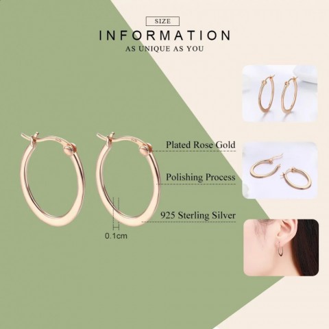 Sterling Silver Bohemian Hoop Earrings for Women, Customizable SCE478