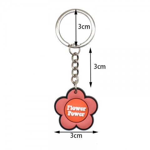 Keychain Gift for Adults - Summer Picnic Style PVC Key Ring