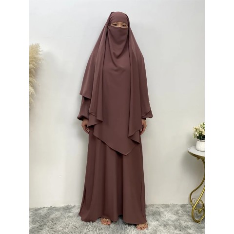 Siskakia Solid Color Moroccan Hijab for Women - 15 Colors