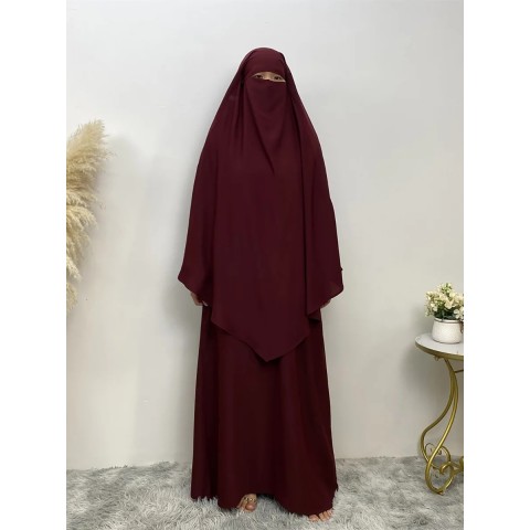 Siskakia Solid Color Moroccan Hijab for Women - 15 Colors
